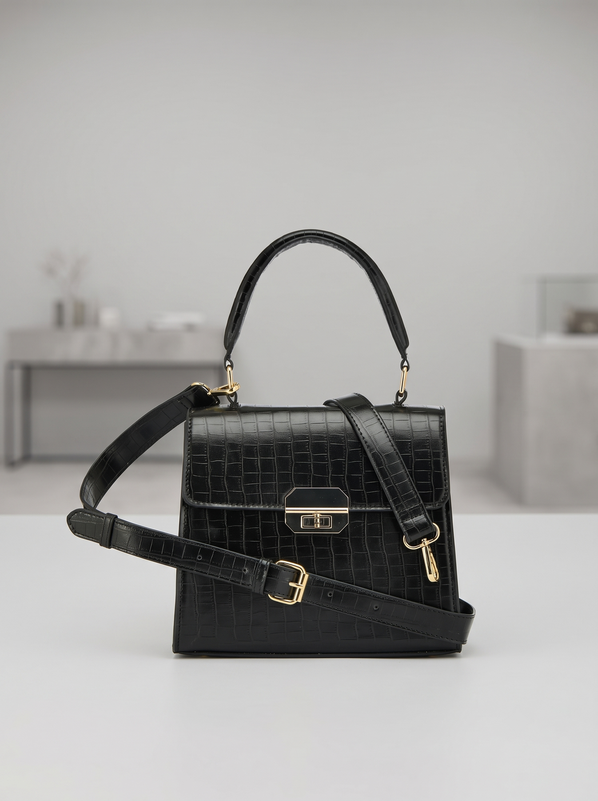 Dynasty Croco Handbag for Women