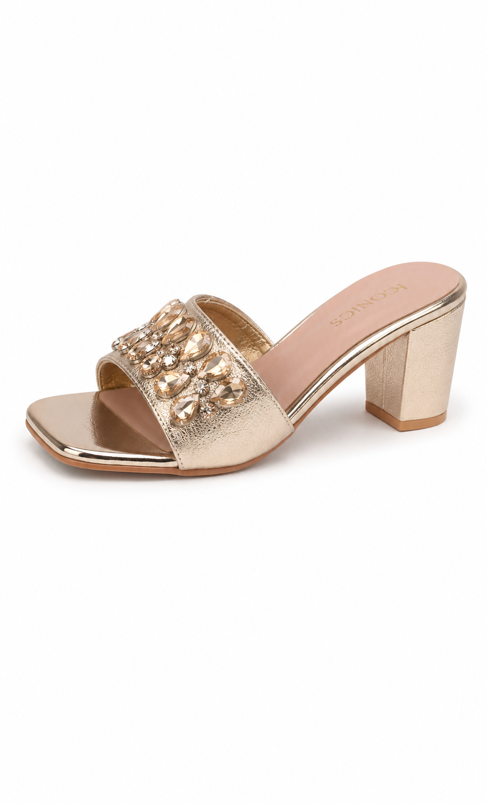 Women Embellished Open Toe Party Block Heels
