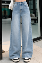 Women Comfort Baggy Fit High-Rise Stretchable Jeans