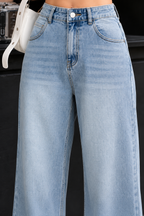 Women Comfort Baggy Fit High-Rise Stretchable Jeans