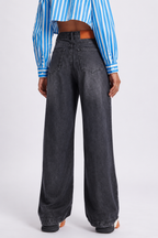 Women Distressed Wide Leg Jeans