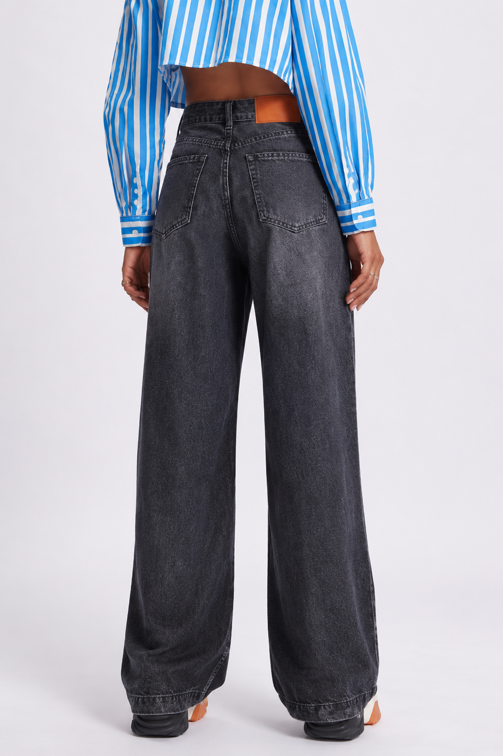 Women Distressed Wide Leg Jeans