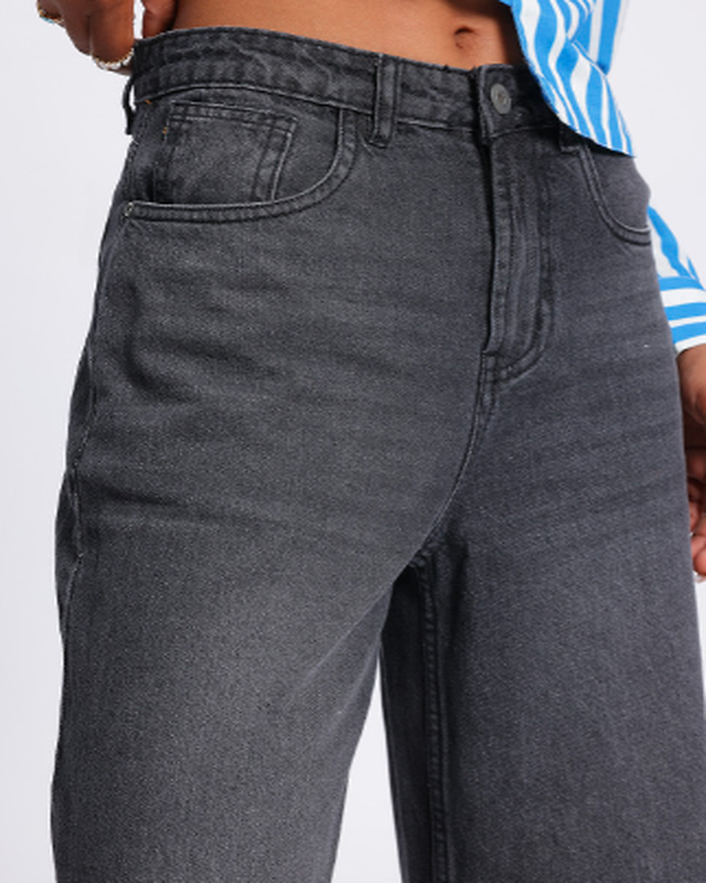 Women Distressed Wide Leg Jeans