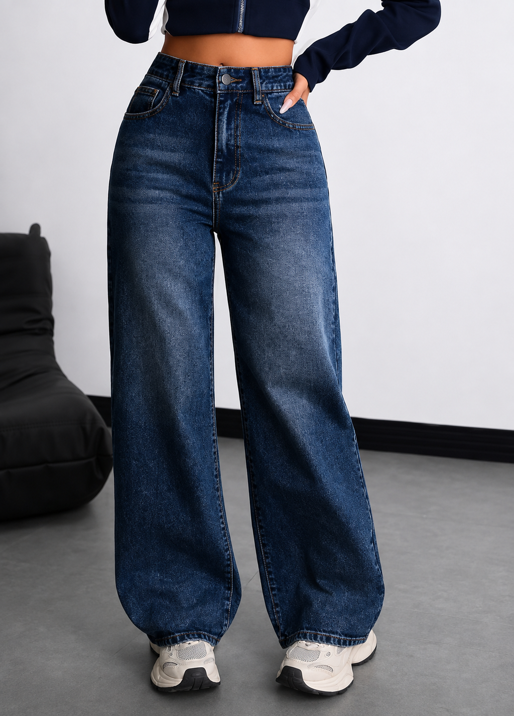 Women High-Rise Baggy Fit Jeans