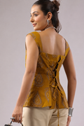 Paisley Printed Square Neck Pure Cotton Kurti