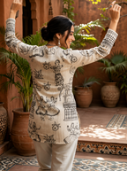 Ethnic Motifs Printed V-Neck Pure Cotton Kurti