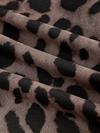 Leopard Print Ruched Maxi Skirt