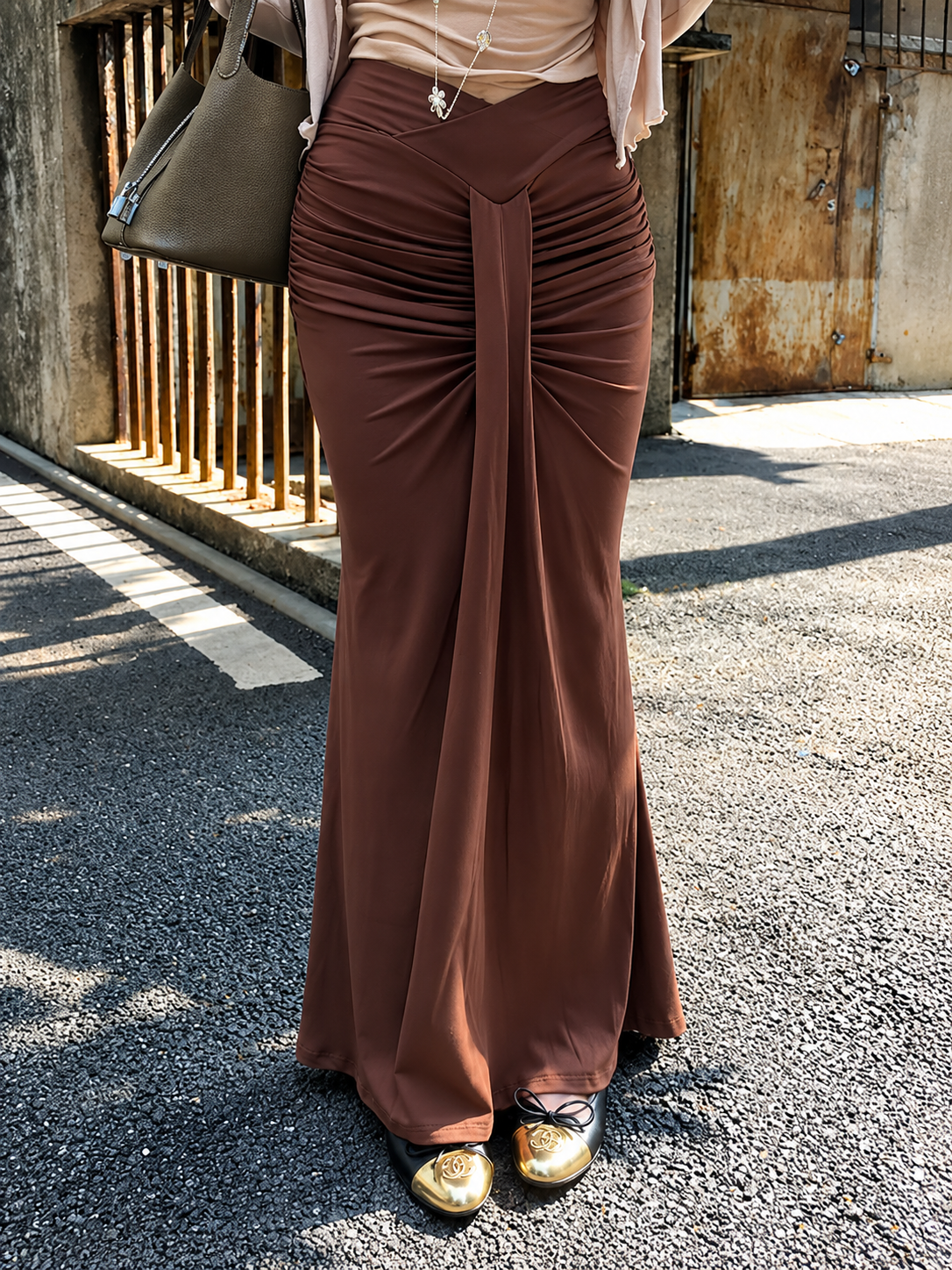 Gathered Mermaid Skirt