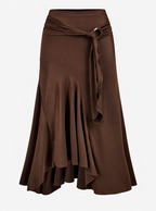 Plus Size Pleated A-Line Skirt