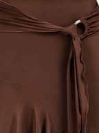 Plus Size Pleated A-Line Skirt