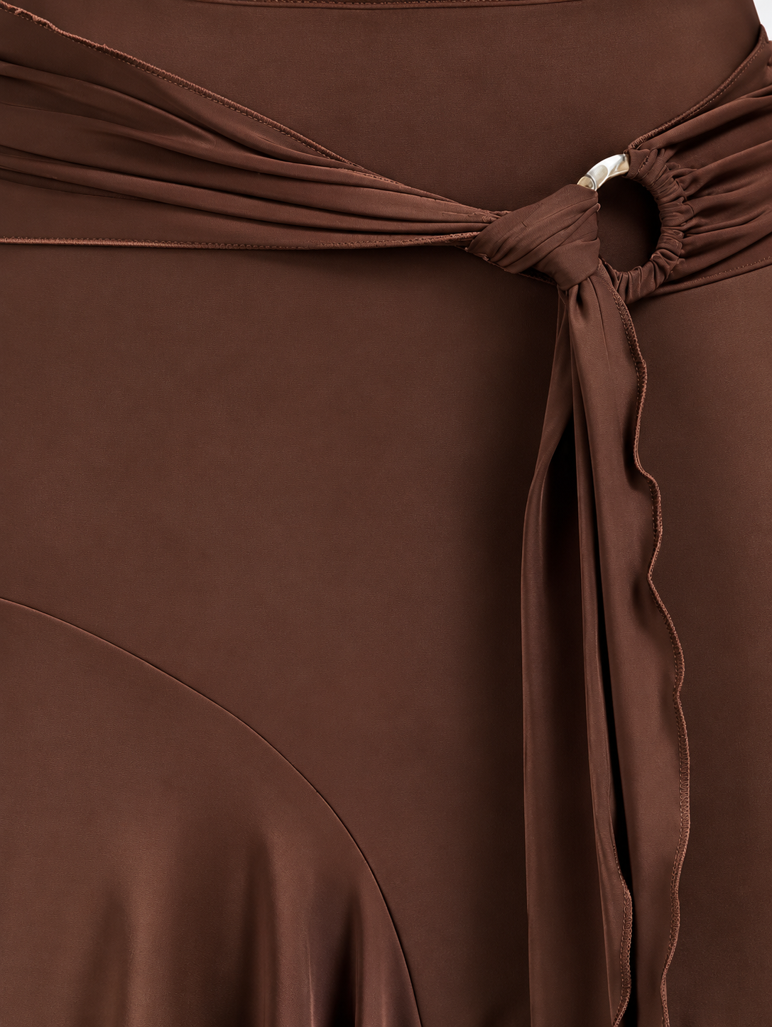 Plus Size Pleated A-Line Skirt