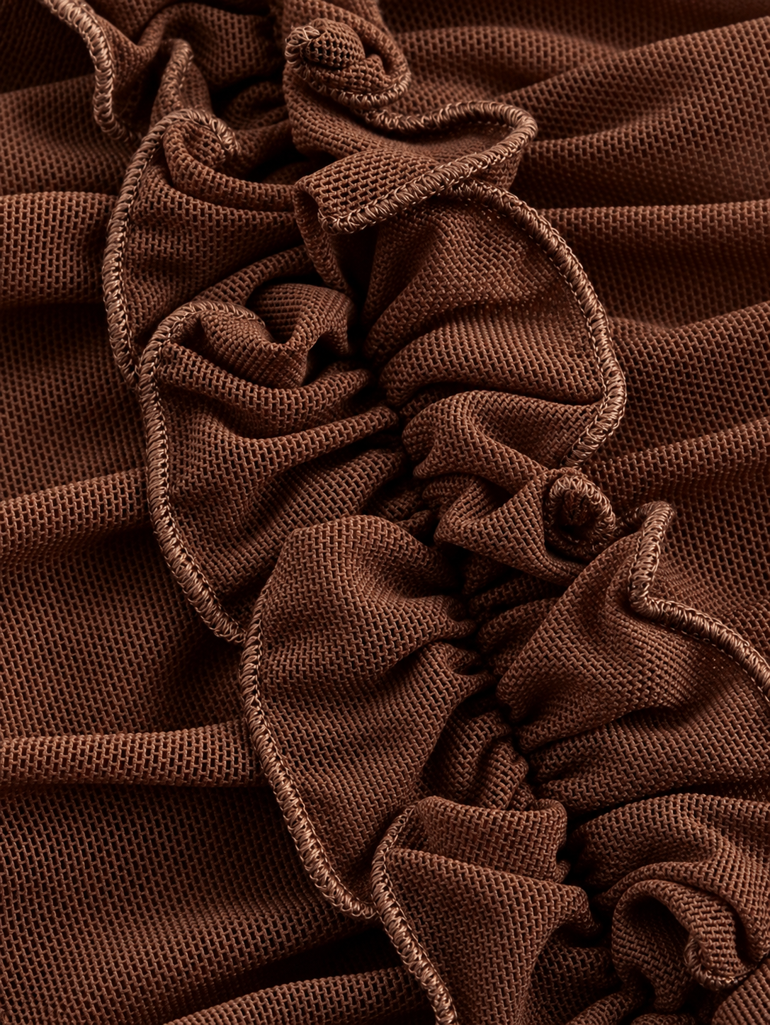 Ruched Asymmetrical Hem Layered Skirt