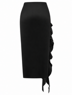 Ruffle Slit Skirt