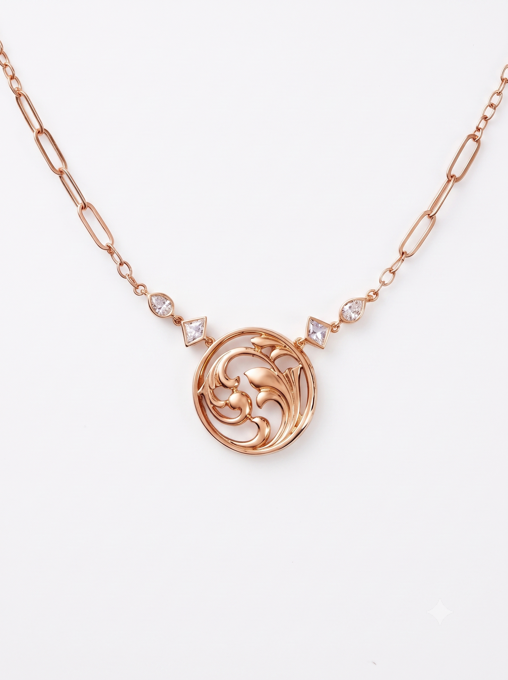 Brass Rose Gold-Plated Necklace