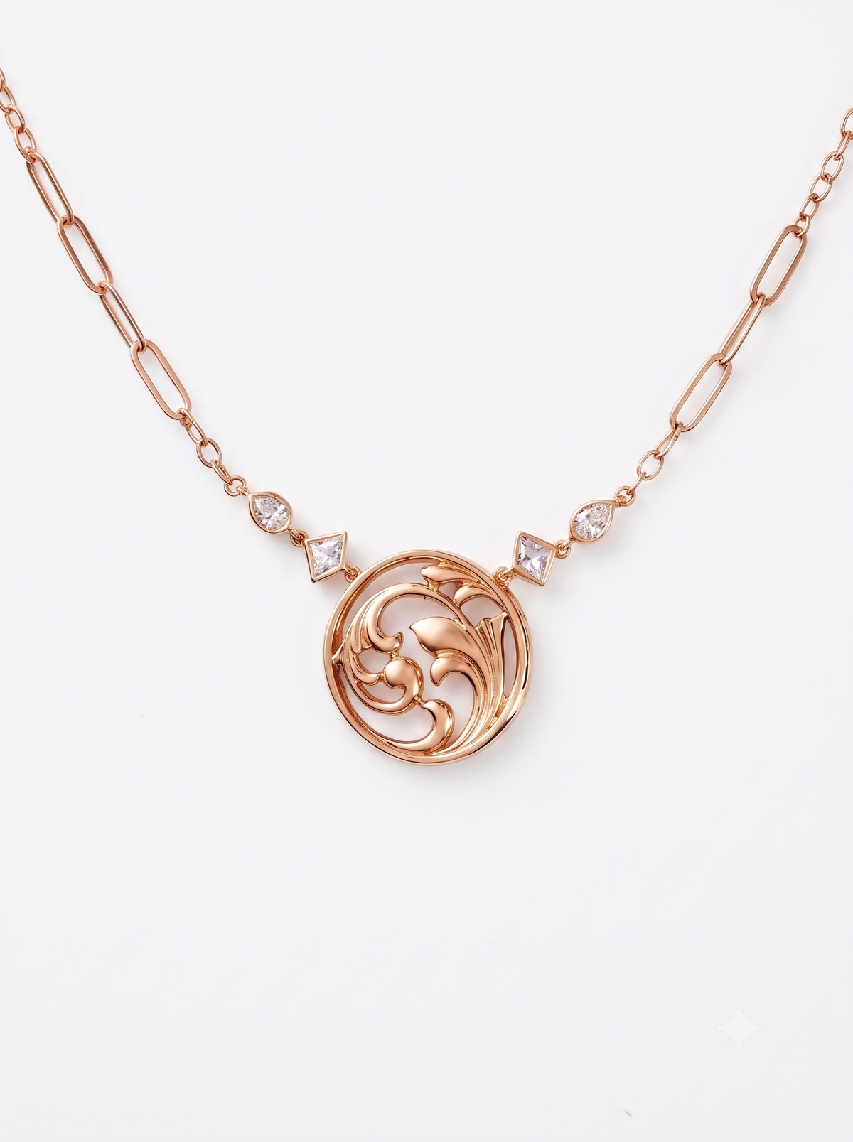 Brass Rose Gold-Plated Necklace