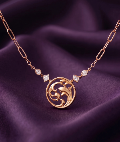Brass Rose Gold-Plated Necklace