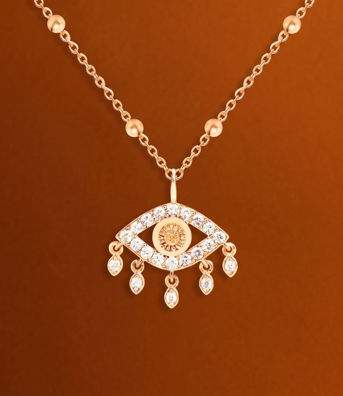 Brass Rose Gold-Plated Necklace