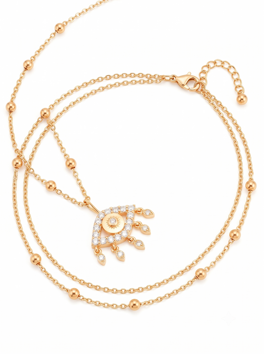 Brass Rose Gold-Plated Necklace
