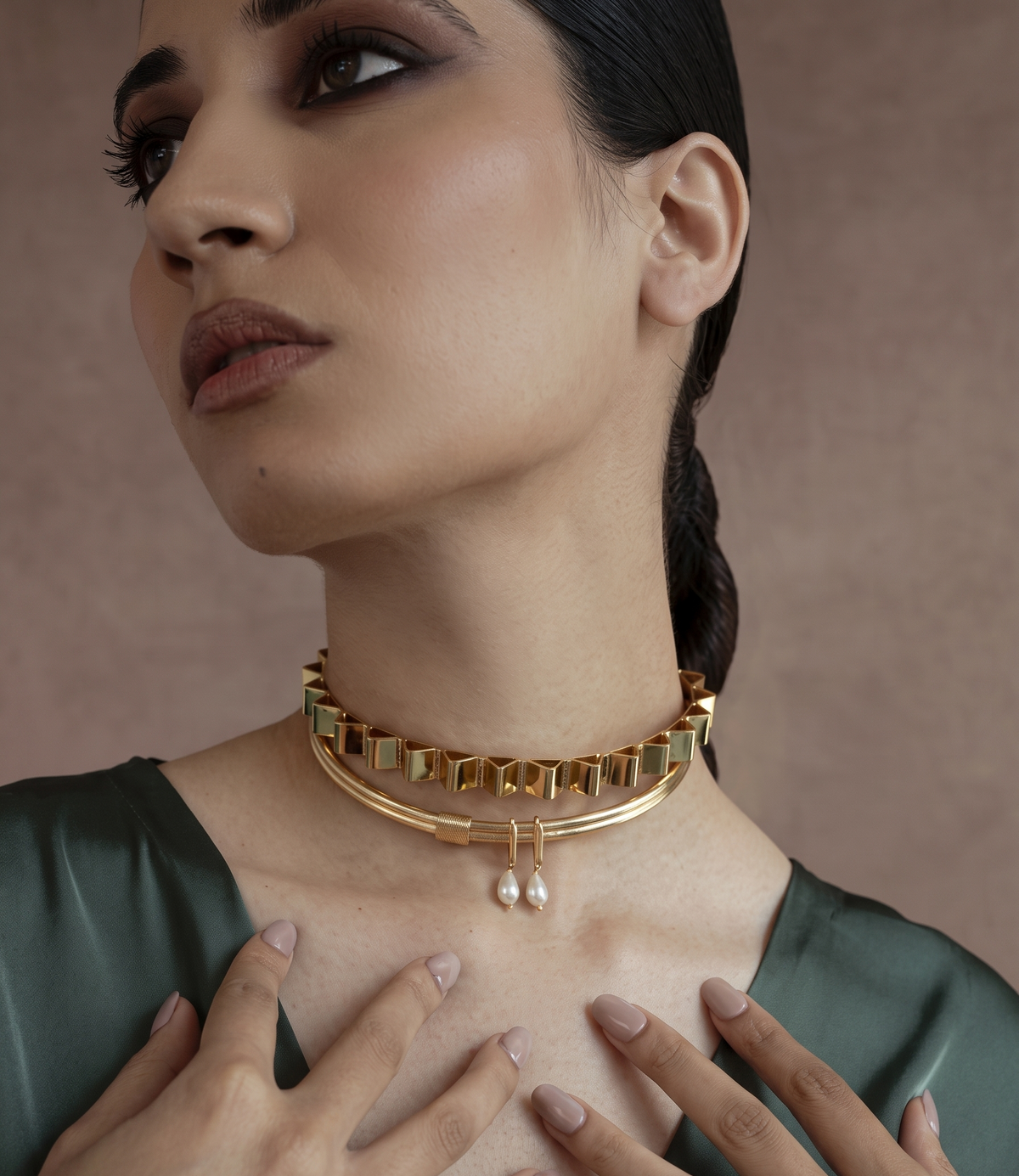22kt Gold Plated Choker Necklace