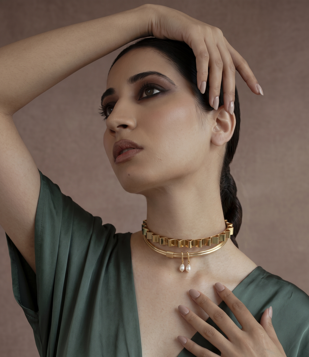 22kt Gold Plated Choker Necklace