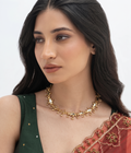 22kt Gold Plated Mirror Choker Necklace