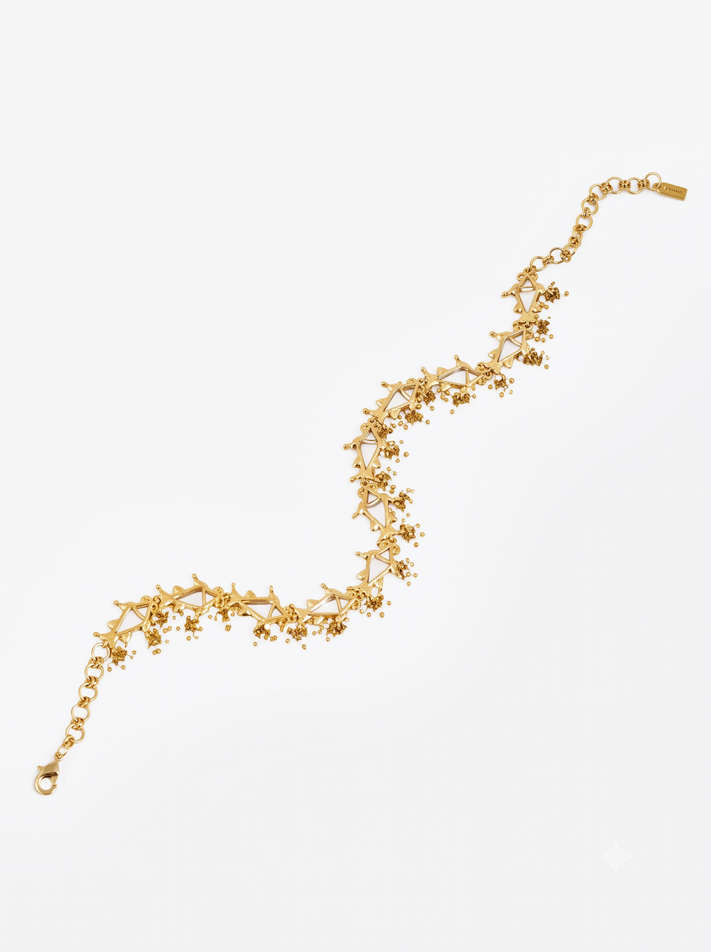 22kt Gold Plated Mirror Choker Necklace