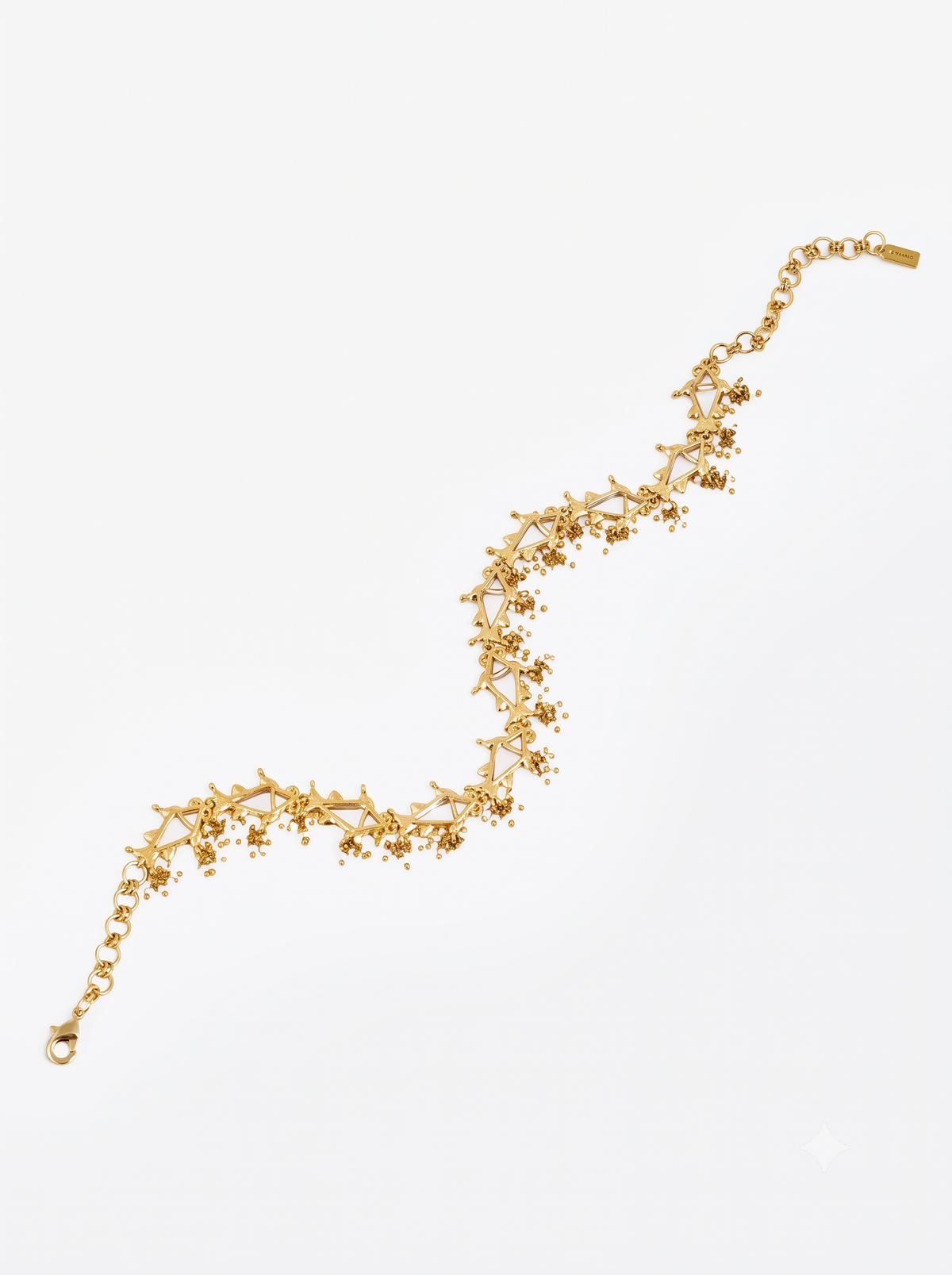 22kt Gold Plated Mirror Choker Necklace