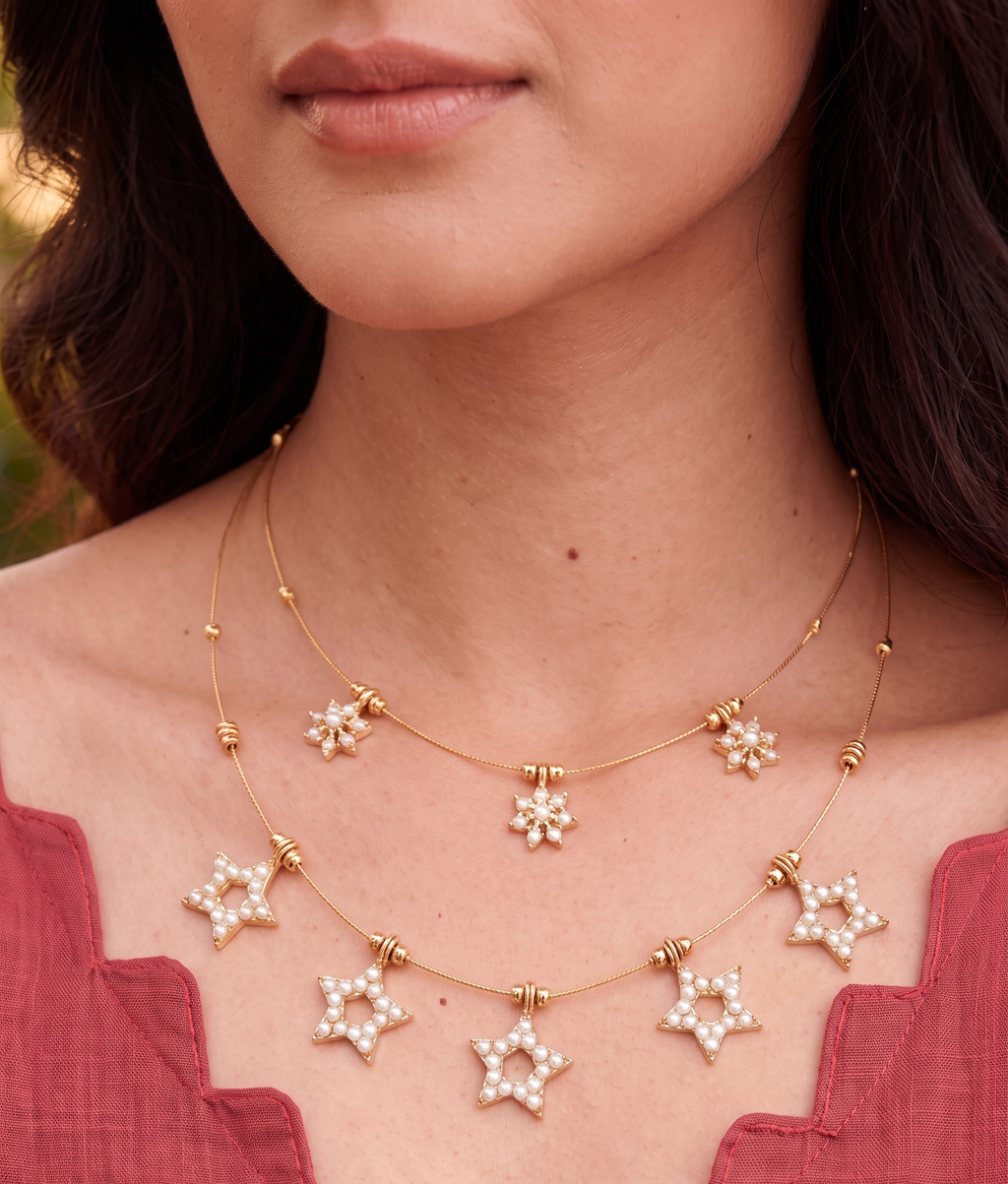 Brass Gold-Plated Layered Necklace