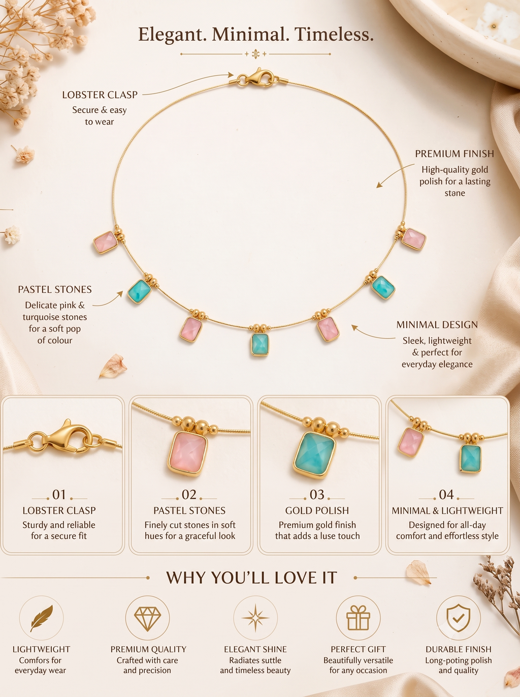 Brass Gold-Plated Necklace