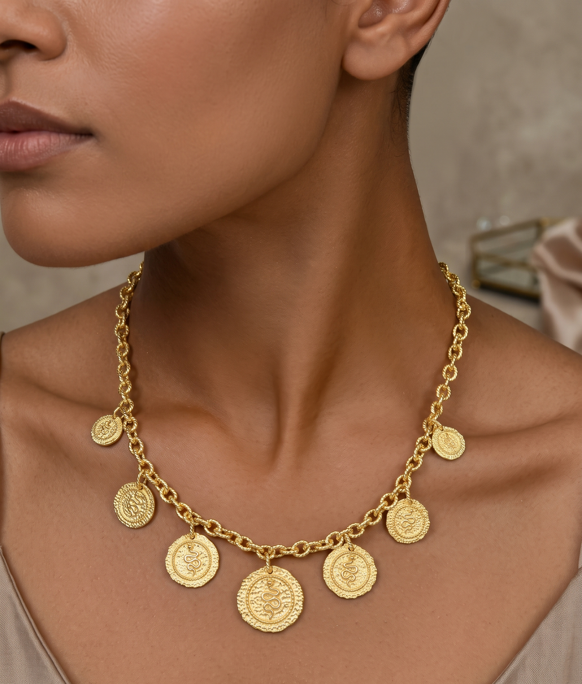 Gold-Plated Antique Necklace