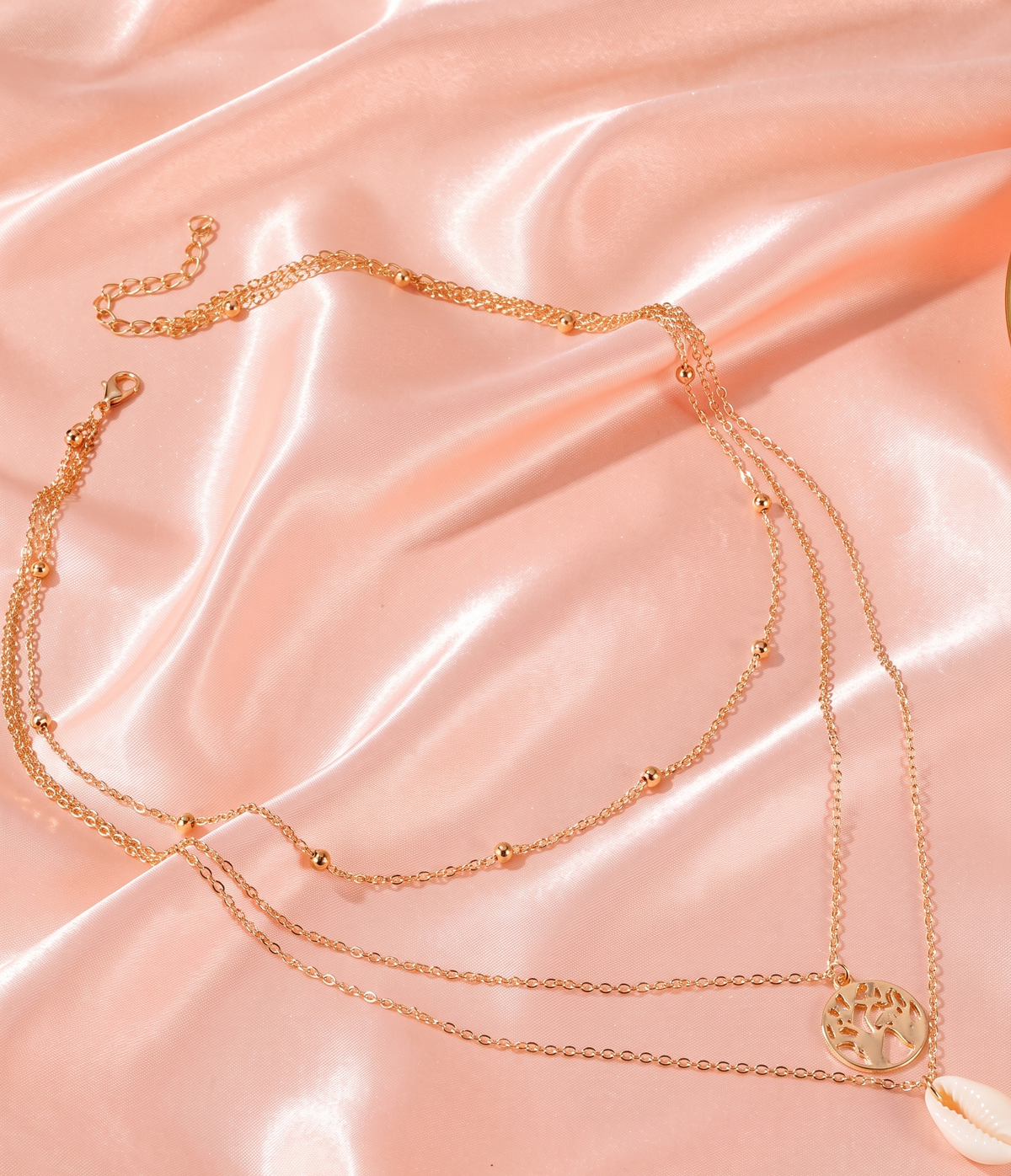 Gold-Plated Layered Necklace and Chains