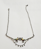 Brass Silver-Plated Oxidised Necklace