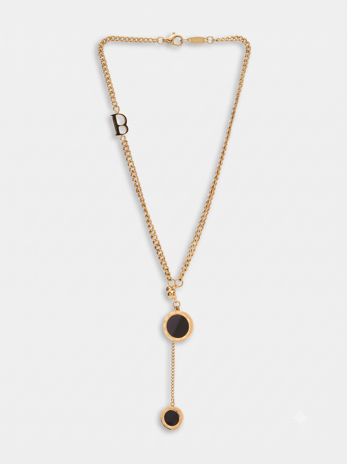 Gold-toned link chains necklace