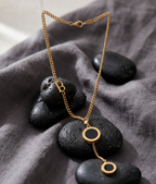 Gold-toned link chains necklace