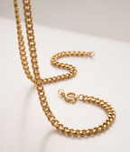 Gold-toned link chains necklace