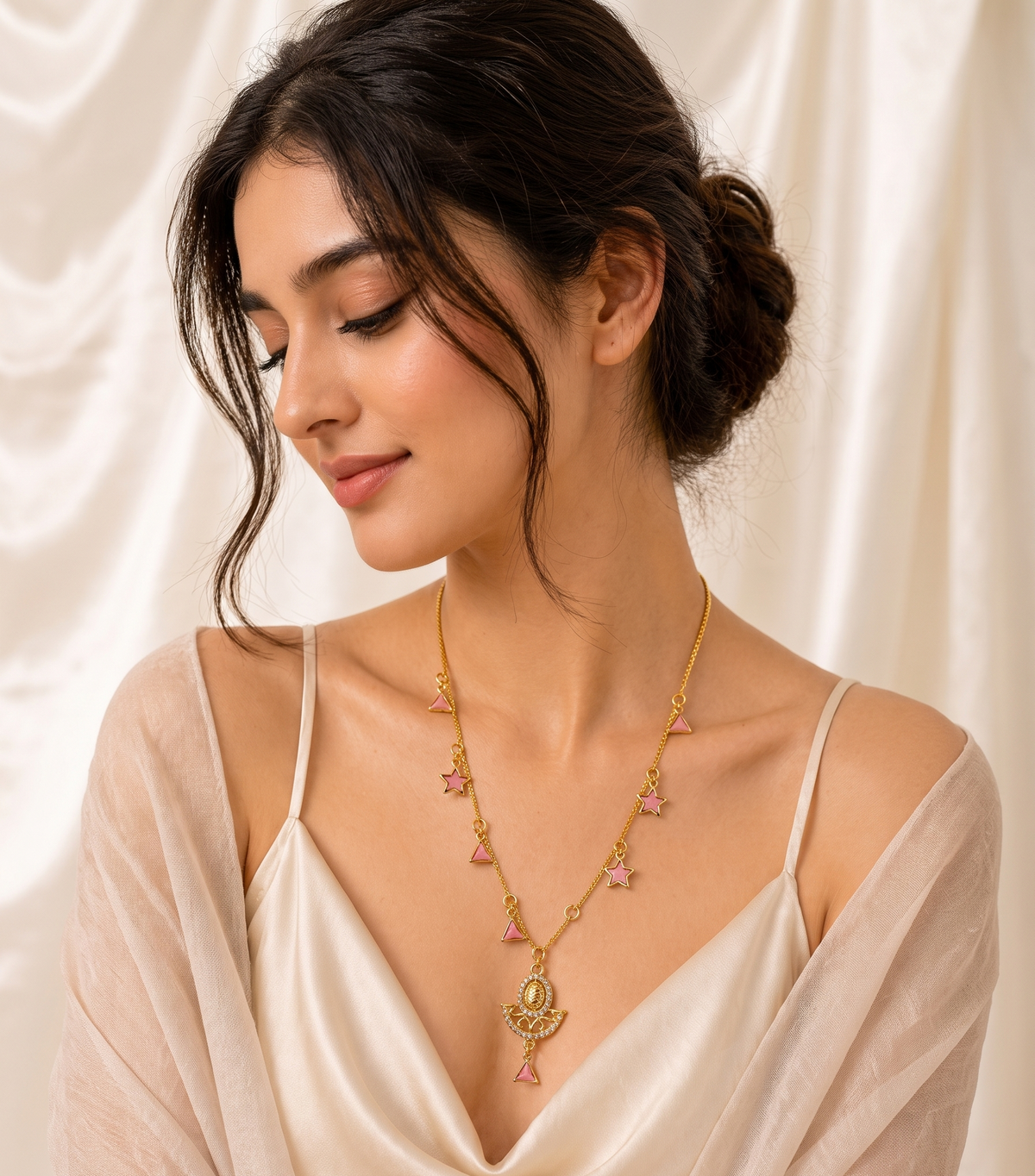 Brass Gold-Plated Antique Necklace