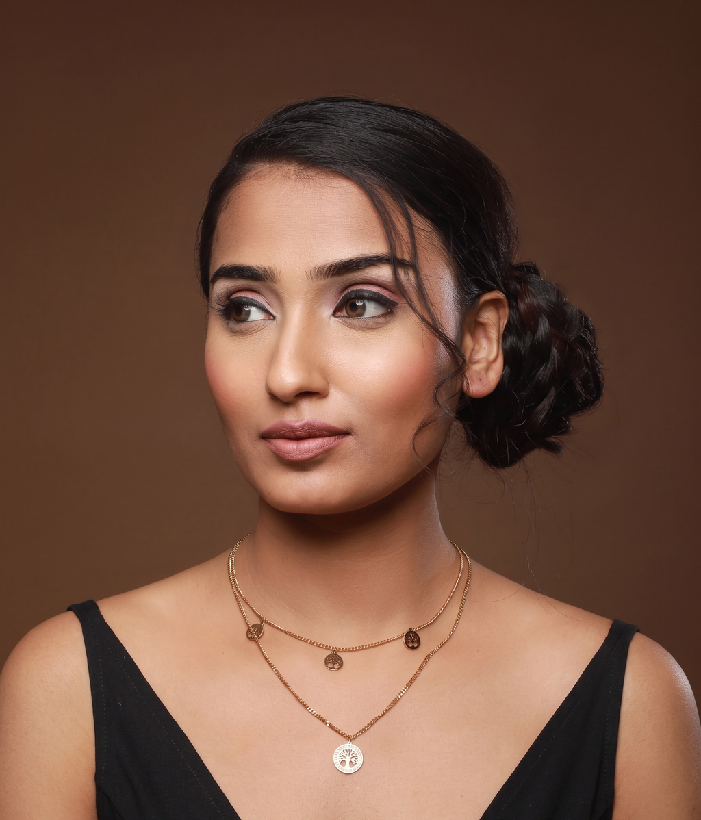 Gold-Plated Life of Tree Charm Layered Necklace