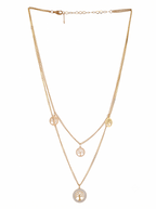 Gold-Plated Life of Tree Charm Layered Necklace