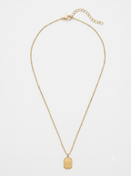 18K Gold-Plated "Where is Love" Engraved Tag Pendant Necklace