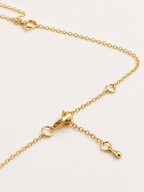 Gold-Plated Brass Solitaire Layered Necklace