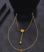 Stainless Steel Gold-Plated Contemporary Anti Tarnish Pendent & Chain