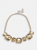 Women Gold-Toned Gold-Plated Stone Necklace