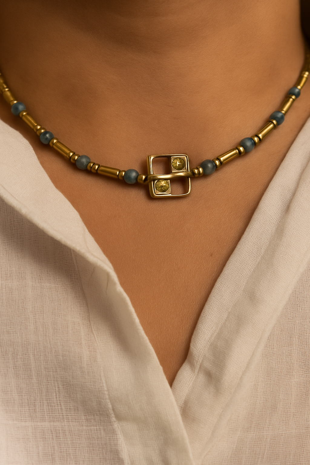 Brass Bohemian Necklace