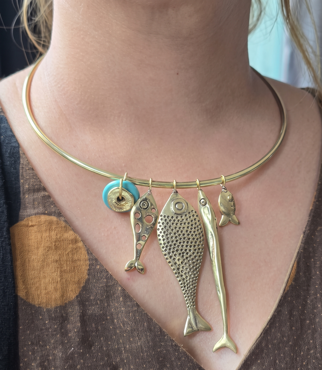 Fish Hasli Statement Bohemian Necklace