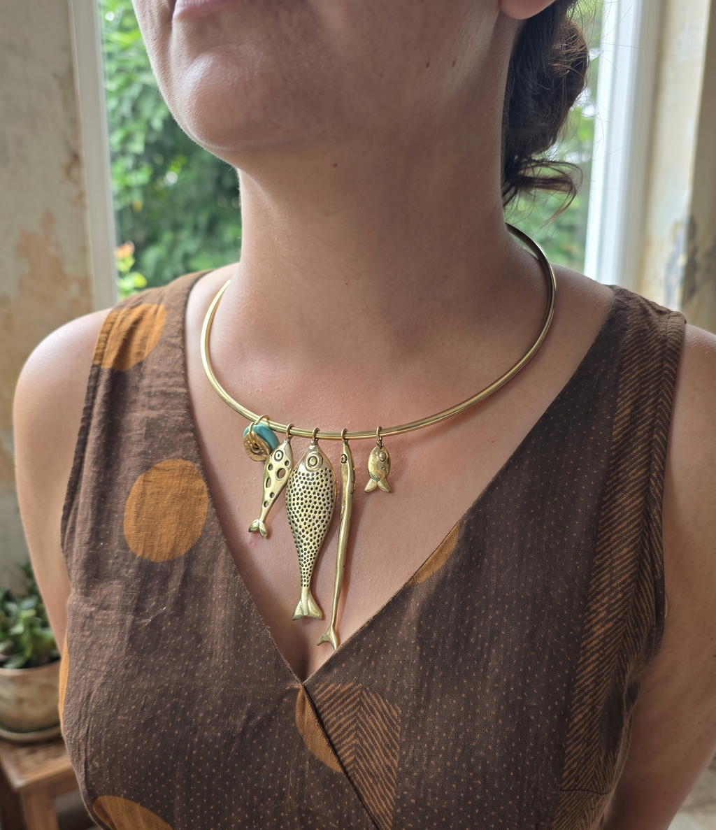 Fish Hasli Statement Bohemian Necklace