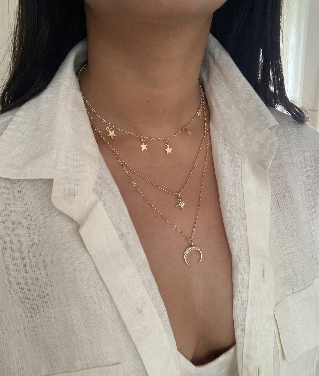 Gold-Plated Layered Necklace