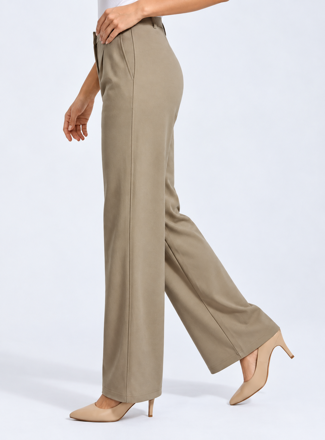 Women Relaxed High-Rise Easy Wash Pleated Trousers