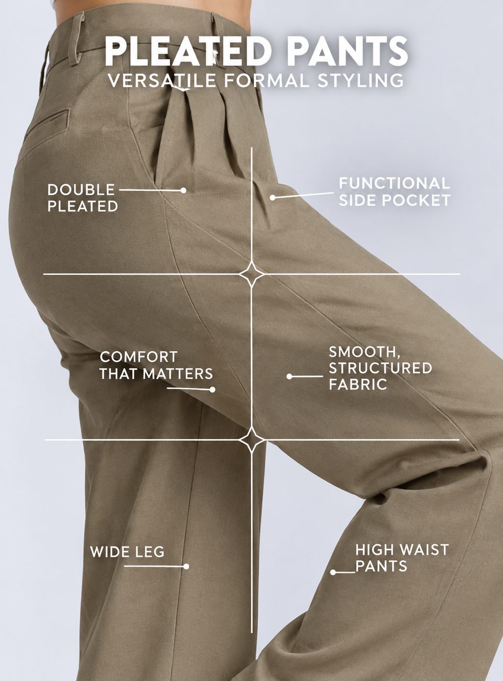 Women Relaxed High-Rise Easy Wash Pleated Trousers