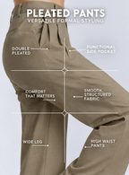 Women Relaxed High-Rise Easy Wash Pleated Trousers