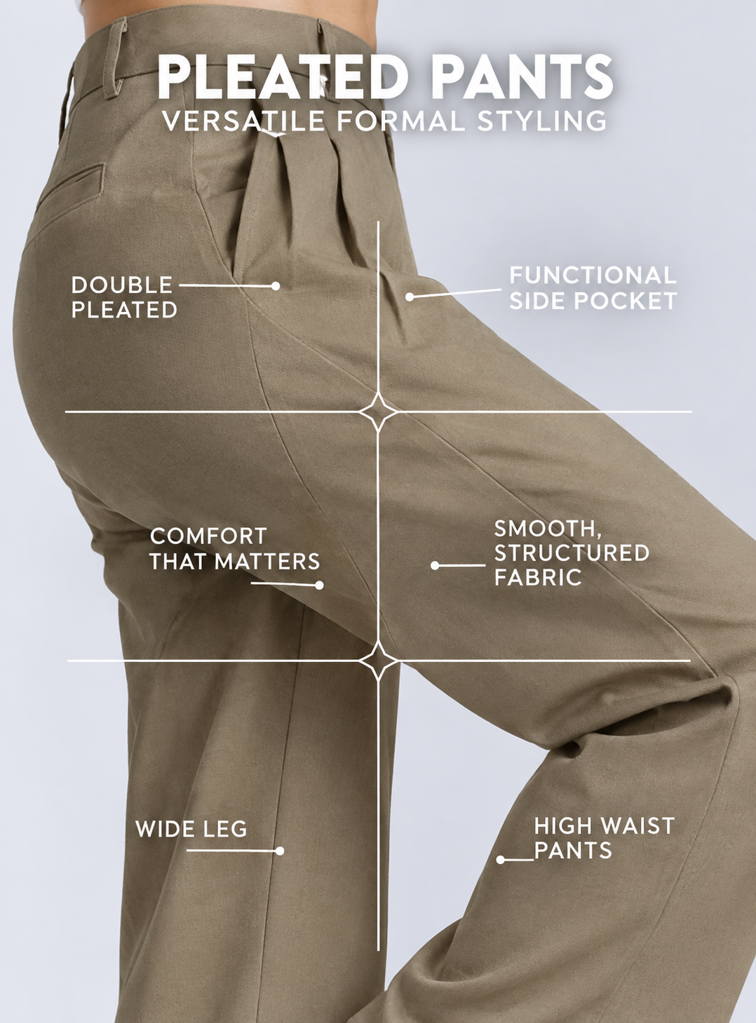 Women Relaxed High-Rise Easy Wash Pleated Trousers